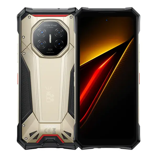 Telefon Mobil DOOGEE S300 Pro, Auriu, 5G, 200MP AI, 6.78 120Hz, 48GB RAM (16GB + 32GB extensibili), 512GB, Dimensity 8300, Android, NFC, 11000mAh, Dual SIM