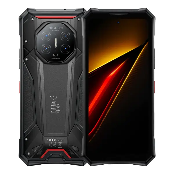 Telefon Mobil DOOGEE S300 Pro, Negru, 5G, 200MP AI, 6.78 120Hz, 48GB RAM (16GB + 32GB extensibili), 512GB, Dimensity 8300, Android 16, NFC, 11000mAh, Dual SIM