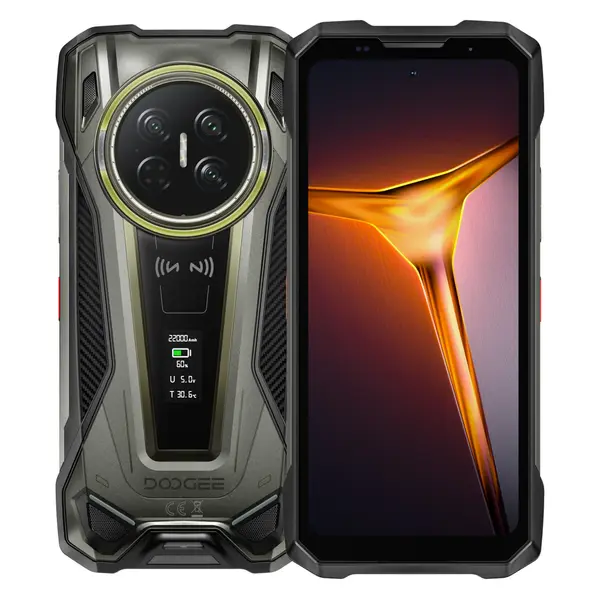 Telefon Mobil DOOGEE V Max 2 Pro, Gri, 5G, 6.78 120Hz, 48GB RAM (16GB + 32GB extensibili), 1TB, Dimensity 8300, 22000mAh, 120W Fast Charge, 1000LM Camping Light, Android 16, NFC, Dual SIM