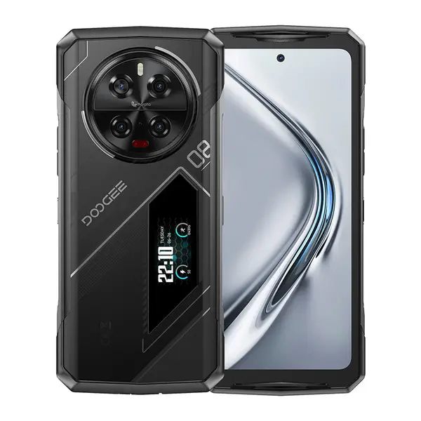 Telefon Mobil DOOGEE V40 Pro, Midnight Silver, 5G, 6.78 1080x2460, Android 14, 36GB RAM (16GB + 20GB extensibil), 512GB ROM, 200MP + 32MP, 8680mAh, Dual SIM