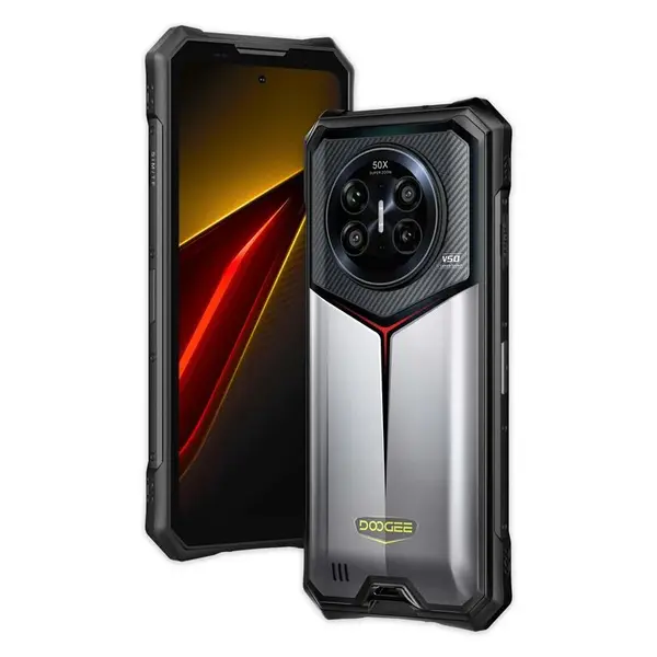 Telefon Mobil DOOGEE V50, Argintiu, 5G, 6.78 FHD+ 120Hz, 52GB RAM (16GB + 36GB extensibili), 512GB, Camera 200MP + 20MP Night Vision, Android 16, 11000mAh, Dual SIM