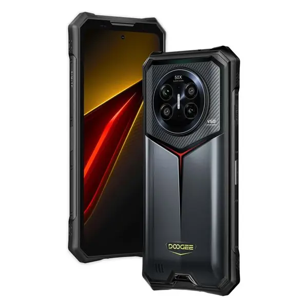 Telefon Mobil DOOGEE V50, Negru, 5G, 6.78 FHD+ 120Hz, 48GB RAM (12GB + 36GB extensibili), 512GB, Camera 200MP + 20MP Night Vision, Android 16, 11000mAh, Dual SIM