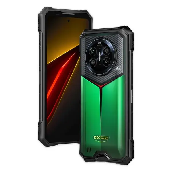Telefon Mobil DOOGEE V50, Verde, 5G, 6.78 FHD+ 120Hz, 48GB RAM (12GB + 36GB extensibili), 512GB, Camera 200MP + 20MP Night Vision, Android 16, 11000mAh, Dual SIM
