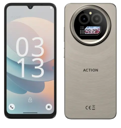 Telefon mobil F150 Action A5 Pro Gri, 4G, 6.88 HD+, 8GB RAM (3GB + 5GB extensibil), 256GB ROM, Android 15 Go, Octa-Core, Face ID, Camera 16MP, 5100mAh, Dual SIM