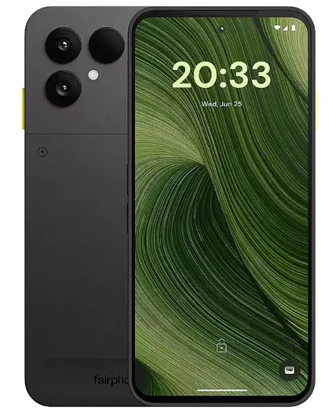 Telefon Mobil Fairphone 6, Procesor Qualcomm SM7635 Snapdragon 7s Gen 3, LTPO OLED Capacitive touchscreen 6.31inch, 8GB RAM, 256GB Flash, Camera Duala 50 + 13 MP, 5G, Wi-Fi, Dual SIM, Android (Negru)