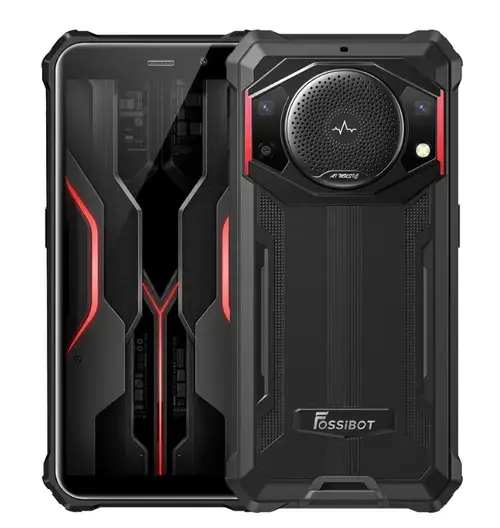 Telefon Mobil FOSSiBOT F101P, Procesor MediaTek Helio P22, Ecran IPS touchscreen 5.45inch, 4GB RAM, 64GB Flash, Camera Tripla 24+5+0.3MP, Wi-Fi, 4G, Dual Sim, Android (Negru/Rosu)