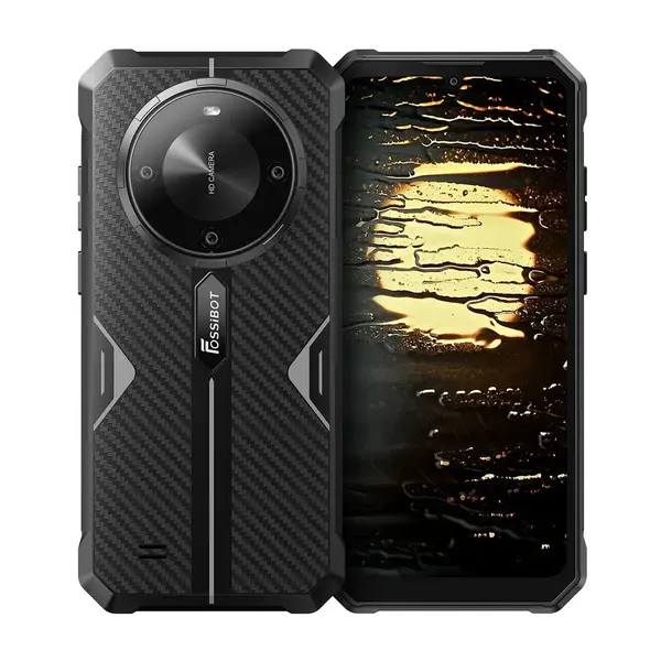 Telefon mobil FOSSiBOT F105, Black, 4G, 6.745, HD+, 12GB RAM (4GB + 8GB extensibili), 64GB ROM, 20MP, Android 14, MT8768 Octa-Core, NFC, 10300mAh, Dual SIM