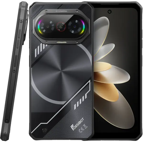 Telefon Mobil FOSSiBOT F114, Negru, 4G, 6.67 HD+ IPS, 28GB RAM (8GB+20GB extensibili), 256GB ROM, Android 15, 50MP, Gemini AI, Lumina Dinamica, 5000mAh, 18W, NFC, Face ID, Dual SIM