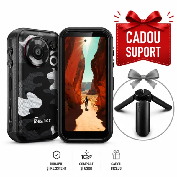 Telefon Mobil FOSSiBOT F116 Pro Negru, 5G, 4.05 120Hz, 36GB RAM (12GB+24GB extensibili) 256GB ROM, MediaTek Dimensity 7300, Camera 48MP Ultra-Wide, 3700mAh, Incarcare 33W, Dual SIM