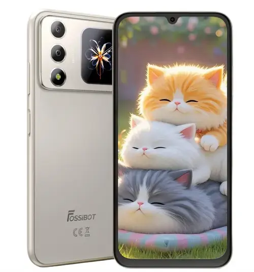 Telefon Mobil FOSSiBOT S7, Procesor Unisoc T615, Ecran IPS LCD touchscreen 6.9inch, 4GB RAM, 128GB Flash, Camera 16MP, Wi-Fi, 4G, Dual Sim, Android (Argintiu)
