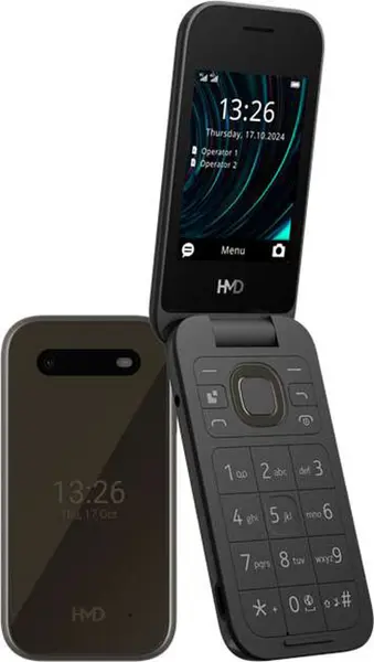 Telefon mobil HMD - 2660 Flip, 2.8'', 64MB/128MB, Cosy Black