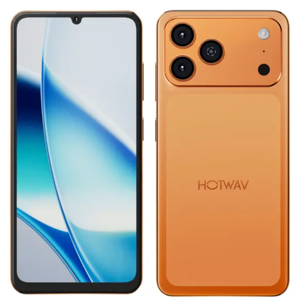 Telefon Mobil HOTWAV A17 Pro Max, Portocaliu, 4G LTE, Ecran 6.75 120Hz, 16GB RAM (4GB + 12GB extensibili), 256GB, Android 15, 5160mAh, Dual SIM