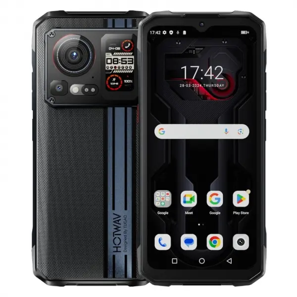 Telefon mobil HOTWAV Cyber 15 Black, 4G, 6.6 FHD+, 24GB RAM(12GB + 12GB extensibili), 256GB ROM, 200MP+24MP Night Vision, Android 13, Helio G99, 6280mAh, NFC, Dual SIM
