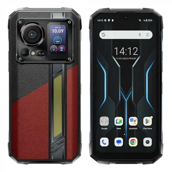 Telefon mobil HOTWAV Hyper 7 Pro, Rosu, Resigilat, 5G, 6.6 2.4K, 36GB RAM (16GB+20GB extensibili), 256GB ROM, 200MP+24MP Night Vision, Android 14, MediaTek Dimensity 7050, 10800mAh, NFC, Dual SIM