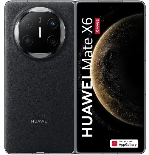 Telefon mobil Huawei Mate X6, Procesor Kirin 9020 Octa-Core, Ecran Foldable LTPO OLED 7.93inch, 12GB RAM, 512GB Flash, Camera Tripla 50+48+40MP, 4G, Wi-Fi, Dual SIM, EMUI 15 (Negru)