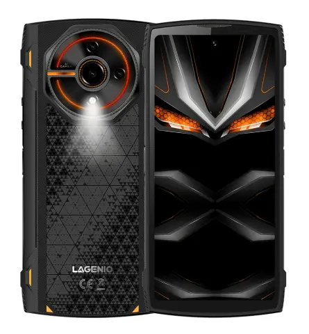 Telefon Mobil LAGENIO Panther 2, Negru, 4G, 6.7 HD+ 120Hz, 12GB RAM (4GB + 8GB Extensibili), 128GB ROM, 16MP, Android 15, Unisoc T7250, Lumini RGB, NFC, OTG, 5150mAh, 18W, Dual SIM