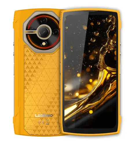Telefon Mobil LAGENIO Panther 2 Pro, Galben, 4G, 6.7 HD+ 120Hz, 24GB RAM (8GB + 16GB Extensibili), 256GB ROM, 50MP, Android 15, Unisoc T7250, Lumini RGB, NFC, OTG, 5150mAh, 18W, Dual SIM