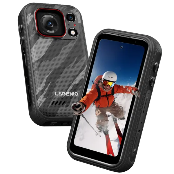 Telefon Mobil Mini Lagenio Eagle 1 Pro, Negru, 5G, 4.0 120Hz, 36GB RAM (12GB + 24GB extensibili), 256GB, D7300, 3700mAh, 33W Fast Charge, 4K Action Camera, Android 16, Dual SIM