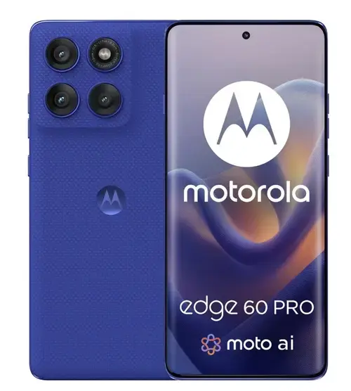 Telefon Mobil Motorola Edge 60 Pro, Procesor Mediatek Dimensity 8350 Extreme, P-OLED 6.7inch, 12GB RAM, 512GB Flash, Camera Tripla 50 + 10 + 50 MP, Wi-Fi, 5G, Dual Sim, Android (Albastru)