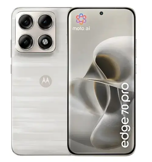 Telefon Mobil Motorola Edge 70 Pro, Procesor Mediatek Dimensity 8500 Extreme, AMOLED 6.78inch, 12GB RAM, 512GB Flash, Camera Tripla 50 + 50 + 50 MP, Wi-Fi, 5G, Dual Sim, Android (Alb)