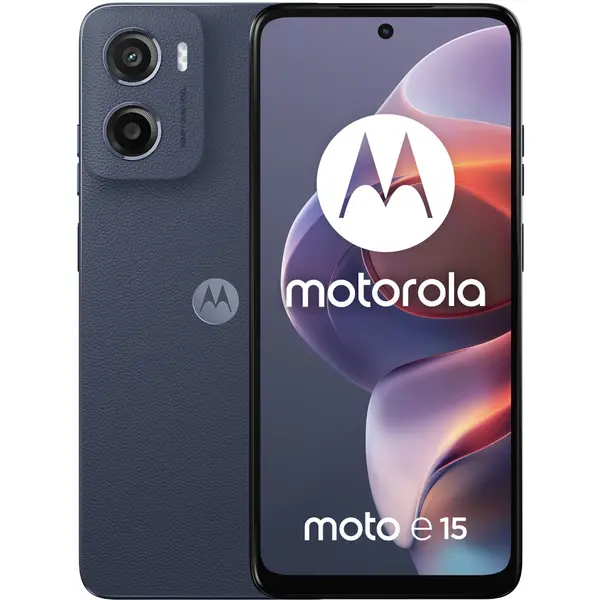 Telefon mobil Motorola Moto e15 LTE, 64GB, 2GB RAM, Dual SIM, Denim Blue