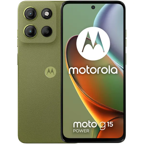 Telefon mobil Motorola Moto g15 Power LTE, 256GB, 8GB RAM, Dual SIM, Iguana Green