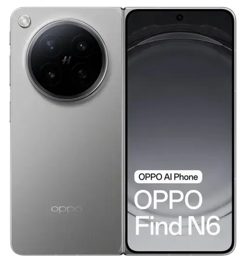 Telefon Mobil Oppo Find N6, Procesor Qualcomm SM8850-AC Snapdragon 8 Elite Gen 5 Octa-Core, Ecran Pliabil LTPO OLED 8.12inch, 16GB RAM, 512GB Flash, Camera Tripla 200+50+50MP, Wi-Fi, 5G, Dual Sim, Android (Gri)