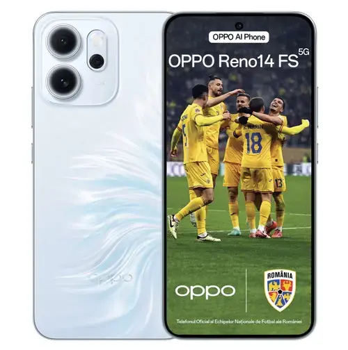 Telefon Mobil Oppo Reno14 FS, Procesor Qualcomm Snapdragon 6 Gen 1, AMOLED touchscreen 6.57inch, 12GB RAM, 512GB Flash, Camera Tripla 50+8+2MP, Wi-Fi, 5G, Dual Sim, Android (Albastru)