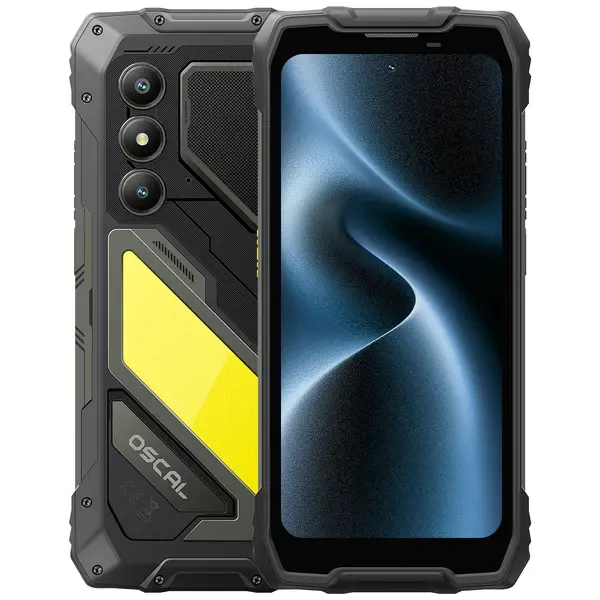 Telefon Mobil OSCAL PILOT 5, Negru , 5G, 6.67 HD+ IPS 120Hz, 32GB RAM (8GB + 24GB Extensibili), 256GB ROM, 16MP, Android 16, Unisoc T8100, NFC, 15000mAh, 33W, Dual SIM