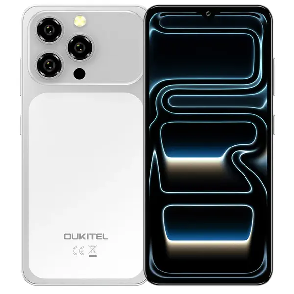 Telefon Mobil Oukitel C17, Argintiu, 4G, Ecran 6.52 HD, 12GB RAM (3GB + 9GB extensibili), 32GB, Camera 13MP, Baterie 5000mAh, Android 16, Dual SIM
