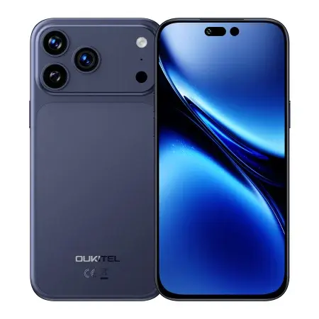 Telefon Mobil OUKITEL C17 Plus, Albastru, 4G LTE, NFC, 6.9 120Hz, 24GB RAM (6GB + 18GB extensibili), 256GB, Camera 64MP, 5000mAh, Android 16, Dual SIM