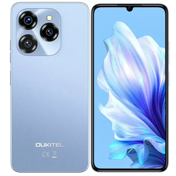 Telefon mobil OUKITEL C50 Albastru, 5G, 6.8, œ HD+, 24GB RAM (8GB + 16GB extensibil), 128GB ROM, 50MP, Android 14, MTK Dimensity 6100+, 5150mAh, Dual SIM