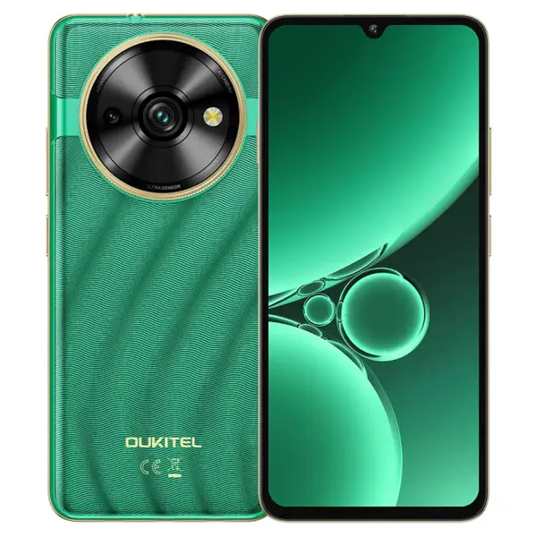 Telefon mobil Oukitel C59 Pro Verde, 4G, 6.88, ³ HD+ 90Hz, 24GB RAM (8GB+16GB extensibili), 256GB ROM, Camera 13MP+5MP, Android 15, Unisoc T606 Octa-Core, 10000mAh, Dual SIM