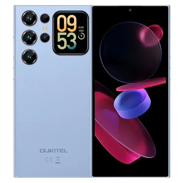 Telefon Mobil Oukitel C62 Pro, Albastru, 4G, 6.88 HD+ IPS, 24GB RAM (8GB + 16GB Extensibili), 256GB ROM, 13MP, Android 15, 1.81 Ecran Secundar, NFC, 5150mAh, 18W, Dual SIM