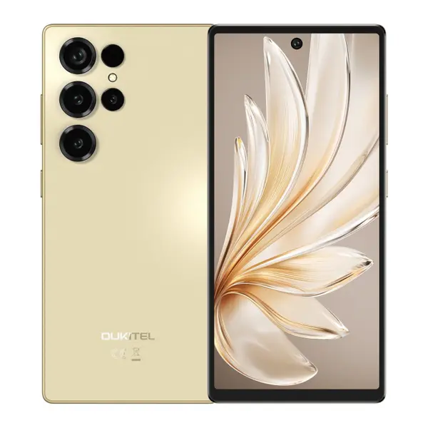 Telefon Mobil Oukitel C66, Auriu, 4G LTE, Ecran 6.73 HD+ 120Hz, 16GB RAM (4GB + 12GB extensibili), 128GB ROM, Camera 64MP, Baterie 5000mAh, Android 16, Dual SIM