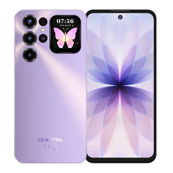Telefon Mobil Oukitel C68 Plus, Mov, 4G, 7.2 120Hz, 24GB RAM (8GB + 16GB Extensibili), 256GB ROM, 1.81 Ecran Spate, 64MP, Android 15, Unisoc T615, OTG, 6000mAh, Dual SIM