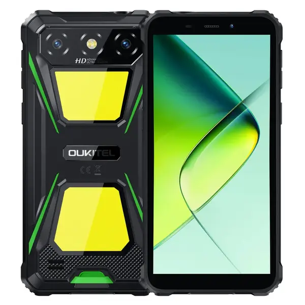 Telefon Mobil Oukitel G5, Verde, 4G, 6 IPS 60Hz, 16GB RAM(4GB+12GB Extensibili), 64GB ROM, 13MP, Android 14, Unisoc T310, Incarcare Inversa, OTG, Jack, 6300, mAh, 10W, Dual SIM