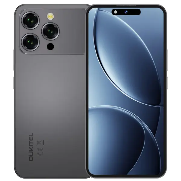 Telefon mobil Oukitel P1 Pro, Negru, 4G, 6.7 AMOLED, 24GB RAM (8GB + 16GB Extensibili), 512GB ROM, 50MP, Android 15, Helio G100, NFC, Senzor Amprenta, 5150mAh, 18W, Dual SIM