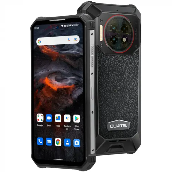 Telefon mobil Oukitel WP19 Pro Negru, 4G, 6.8 FHD+ 120Hz, 24GB RAM (8GB + 16GB extensibili), 256GB ROM, Android 13, 64MP, Mediatek Helio G99, 22000mAh 33W, NFC, Dual SIM