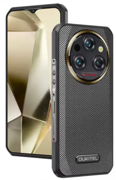 Telefon mobil Oukitel WP35 Pro, Negru, 5G, 6.6 2.4K, 36GB RAM (12GB+24GB extensibili), 512GB ROM, Android 14, MediaTek Dimensity 6300+, 64MP+32MP, NFC, Face ID, 11000mAh, 33W, Dual SIM