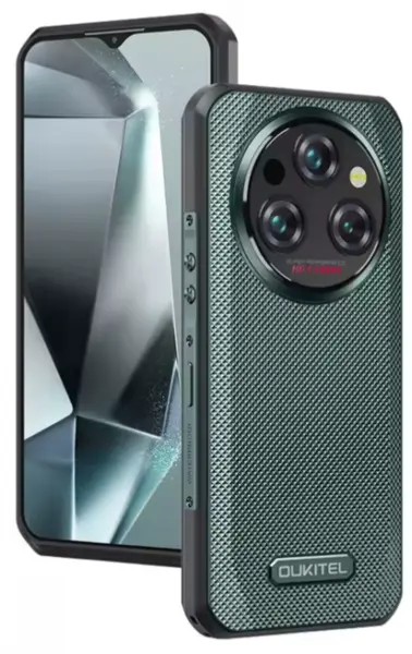 Telefon mobil Oukitel WP35 Pro, Verde, 5G, 6.6 2.4K, 36GB RAM (12GB+24GB extensibili), 512GB ROM, Android 14, MediaTek Dimensity 6300+, 64MP+32MP, NFC, Face ID, 11000mAh, 33W, Dual SIM
