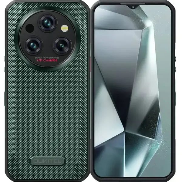 Telefon Mobil Oukitel WP35s, Verde, 4G, 6.56 HD+ IPS LCD, Android 14, 24GB RAM (6GB+18GB Extensibili), 256GB ROM, 48MP, Helio G85, NFC, IP68 IP69K, 11000mAh, 18W, Dual SIM
