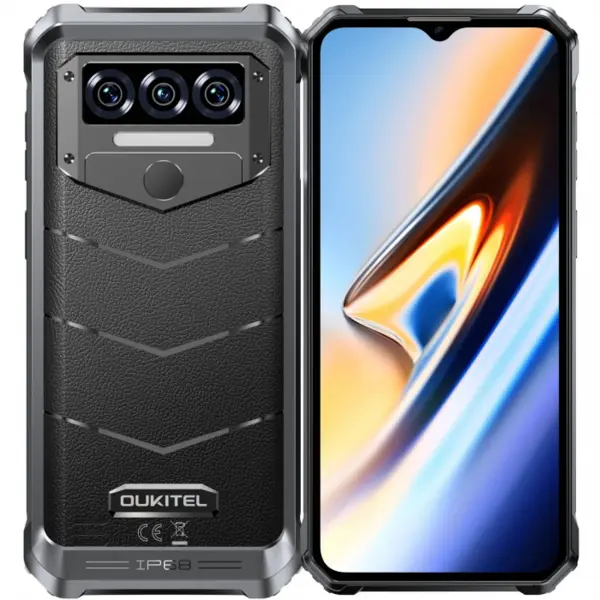 Telefon mobil Oukitel WP38 Black, 4G, 6.52 LCD, 12GB RAM (6GB + 6GB extensibili), 256GB ROM, Android 13, Mediatek MT8788, NFC, Amprenta, 10600mAh, Dual SIM