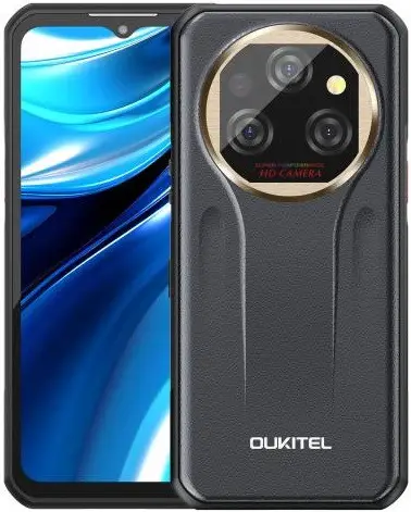 Telefon Mobil Oukitel WP39 Pro, Gri+Auriu, 5G, 6.6 2.4K, 36GB RAM(12GB+24GB Extensibili), 512GB ROM, Android 14, Dimensity 6300+, 64MP+32MP, Night Vision, NFC, Face ID, 11000mAh, 33W, Dual SIM