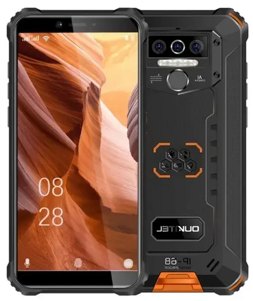 Telefon mobil Oukitel WP5, Procesor MediaTek Helio A22 Quad-Core, IPS Capacitiv touchscreen 5.5inch, 4GB RAM, 32GB Flash, Camera Tripla 13+2+2MP, 4G, Wi-Fi, Dual SIM, Android (Negru/Portocaliu)