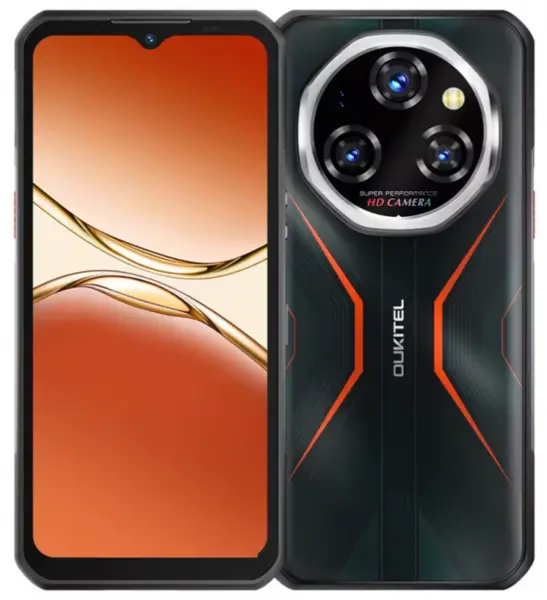Telefon Mobil Oukitel WP55 Pro, Orange, 5G, 6.6 FHD+ 120Hz, 48GB RAM (16GB+32GB Extensibili), 512GB ROM, Android 15, Dimensity 7025, 108MP+32MP, Vedere nocturna, NFC, Face ID, 11000mAh, 33W, Dual SIM