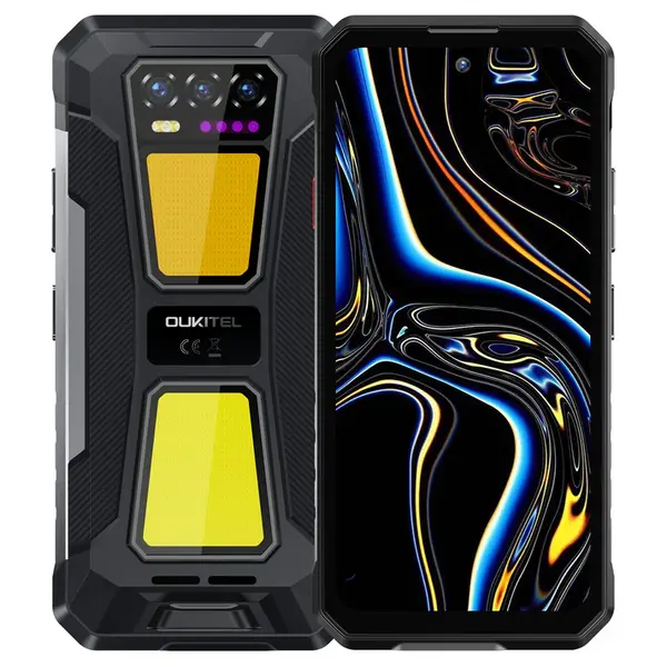Telefon Mobil Oukitel WP58 Pro, Negru, 5G, 6.7 120Hz, 24GB RAM (8GB + 16GB Extensibili), 512GB ROM, Android 15, Octa-Core UMS9621S, 64MP, Night Vision, NFC, Face ID, 10000mAh, 33W, Dual SIM