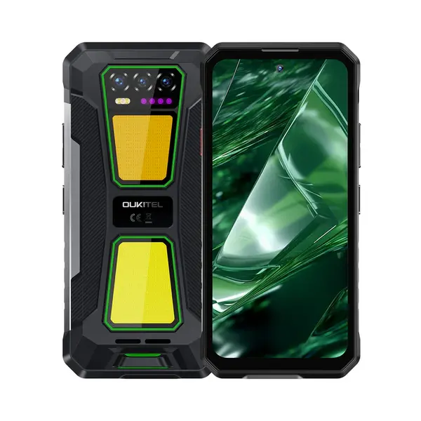 Telefon Mobil Oukitel WP58 Pro, Verde, 5G, 6.7 120Hz, 24GB RAM (8GB + 16GB Extensibili), 512GB ROM, Android 15, Octa-Core UMS9621S, 64MP, Night Vision, NFC, Face ID, 10000mAh, 33W, Dual SIM