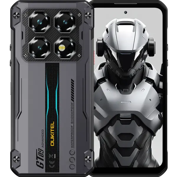 Telefon Mobil Oukitel WP60, Negru, 5G, 7.2 HD 120Hz, 24GB RAM (8GB + 16GB Extensibili), 256GB ROM, Android 15, Dimensity 7025, 108MP, Night Vision, NFC, Face ID, 10000mAh, 33W, Dual SIM