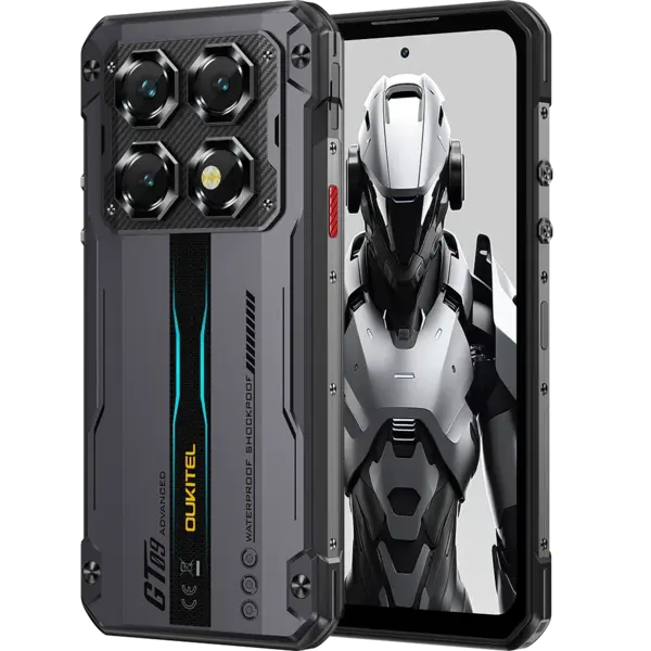 Telefon Mobil Oukitel WP60, Negru, 5G, 7.2 HD 120Hz, 48GB RAM (16GB + 32GB Extensibili), 512GB ROM, Android 15, Dimensity 7025, 108MP, Night Vision, NFC, Face ID, 10000mAh, 33W, Dual SIM